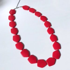 Vintage Strawberry Red Chunky Necklace